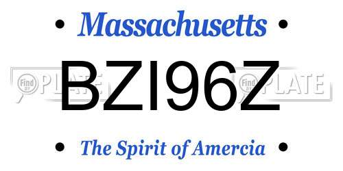 BZI96Z Massachusetts License Plate