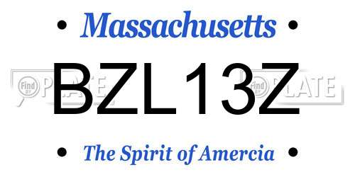 BZL13Z Massachusetts License Plate