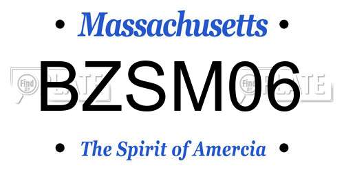 BZSM06 Massachusetts License Plate
