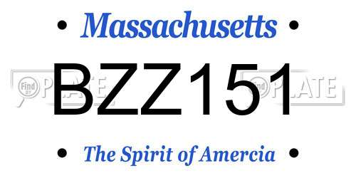 BZZ151 Massachusetts License Plate