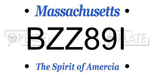 BZZ89I Massachusetts License Plate