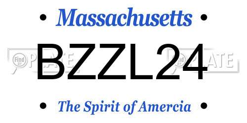 BZZL24 Massachusetts License Plate