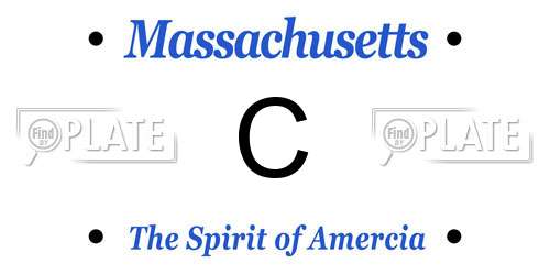 C Massachusetts License Plate
