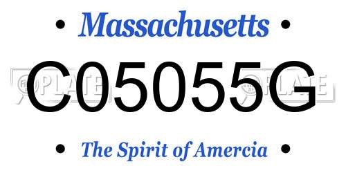 C05055G Massachusetts License Plate
