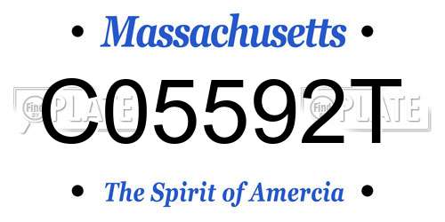 C05592T Massachusetts License Plate
