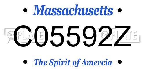 C05592Z Massachusetts License Plate