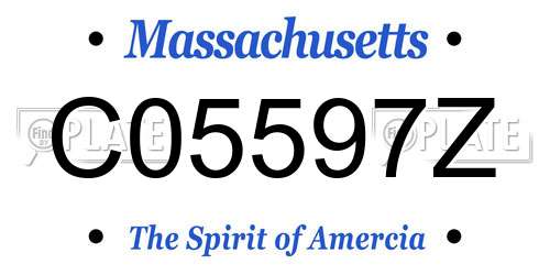 C05597Z Massachusetts License Plate