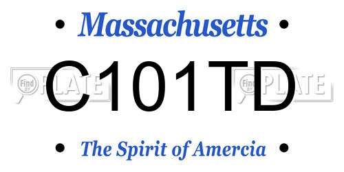 C101TD Massachusetts License Plate