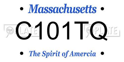 C101TQ Massachusetts License Plate
