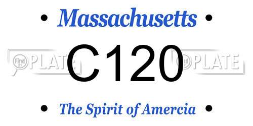 C120 Massachusetts License Plate