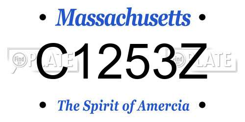 C1253Z Massachusetts License Plate
