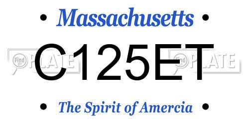 C125ET Massachusetts License Plate