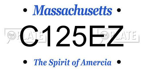 C125EZ Massachusetts License Plate