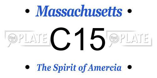 C15 Massachusetts License Plate