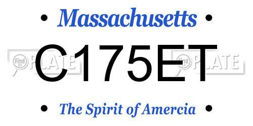 C175ET Massachusetts License Plate