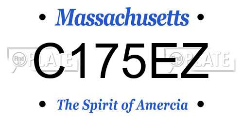 C175EZ Massachusetts License Plate