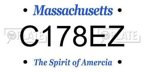 C178EZ Massachusetts License Plate