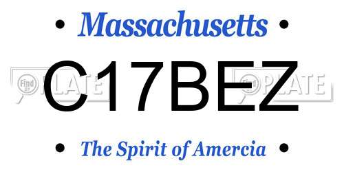 C17BEZ Massachusetts License Plate