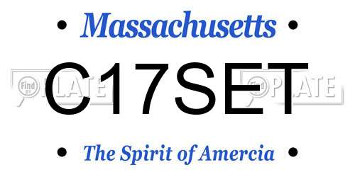 C17SET Massachusetts License Plate