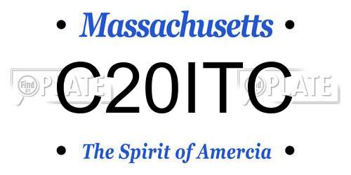 C20ITC Massachusetts License Plate