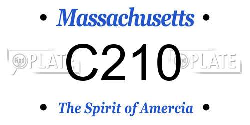 C210 Massachusetts License Plate
