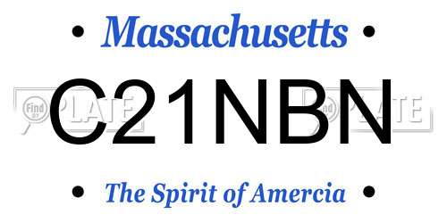 C21NBN Massachusetts License Plate