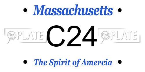 C24 Massachusetts License Plate