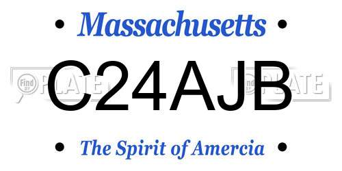 C24AJB Massachusetts License Plate