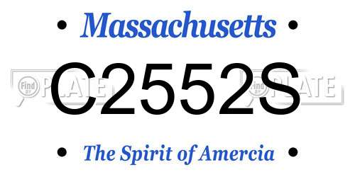 C2552S Massachusetts License Plate