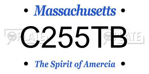 C255TB Massachusetts License Plate