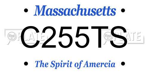 C255TS Massachusetts License Plate