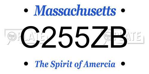 C255ZB Massachusetts License Plate