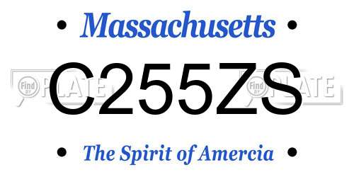 C255ZS Massachusetts License Plate
