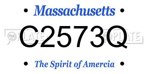 C2573Q Massachusetts License Plate