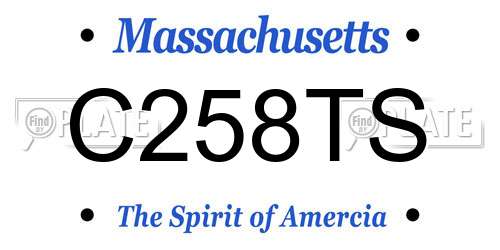 C258TS Massachusetts License Plate
