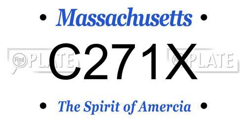 C271X Massachusetts License Plate