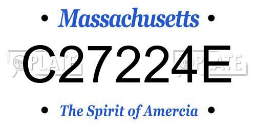 C27224E Massachusetts License Plate