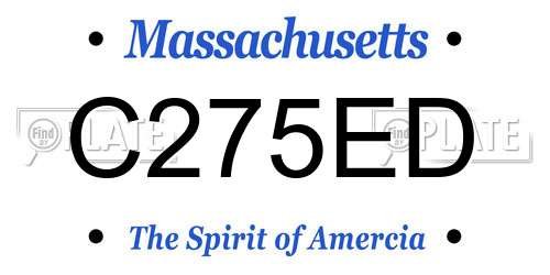C275ED Massachusetts License Plate