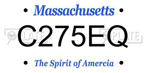 C275EQ Massachusetts License Plate