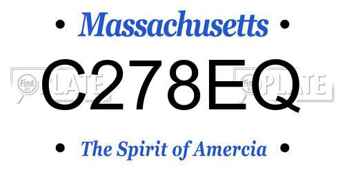 C278EQ Massachusetts License Plate