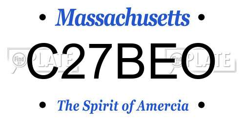 C27BEO Massachusetts License Plate
