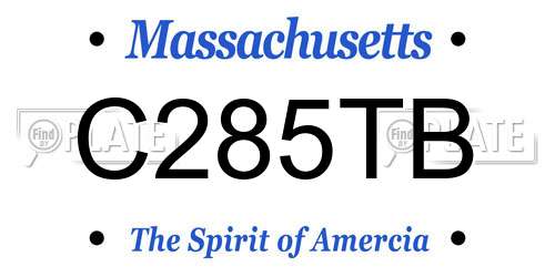 C285TB Massachusetts License Plate