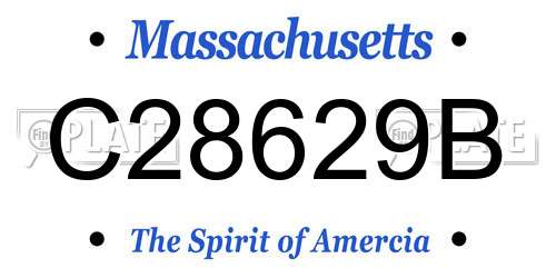 C28629B Massachusetts License Plate