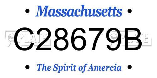 C28679B Massachusetts License Plate