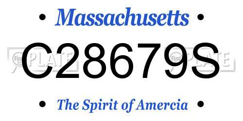 C28679S Massachusetts License Plate