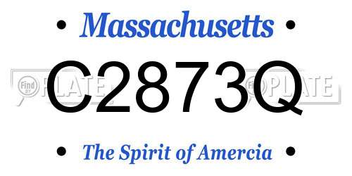 C2873Q Massachusetts License Plate