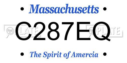 C287EQ Massachusetts License Plate