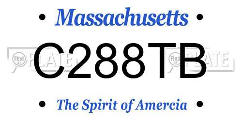 C288TB Massachusetts License Plate
