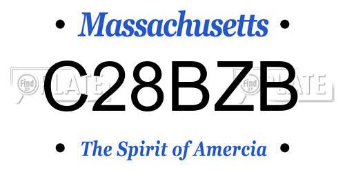 C28BZB Massachusetts License Plate