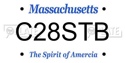 C28STB Massachusetts License Plate